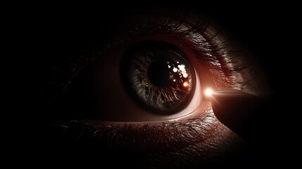 Naklejka premium Understanding blue light exposure and digital eye strain a closeup view of technology's impact on vision