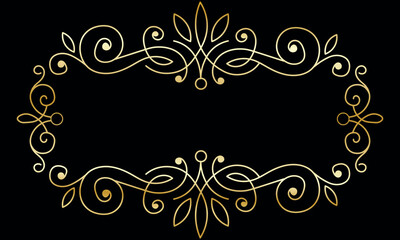 Gold ornament  illustration 