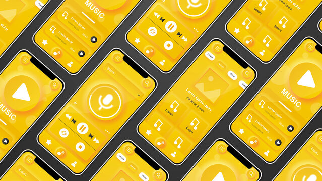 Mobile Phones Animated Multi Screen