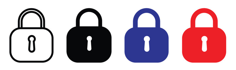Lock icon, vector illustration.