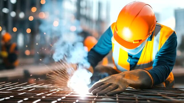 A detailed shot of construction PPE