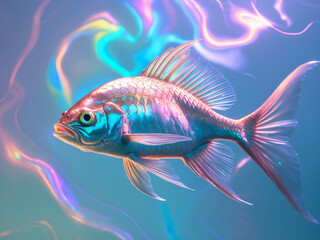 Fototapeta premium Underwater Fish with Natural Ocean Background