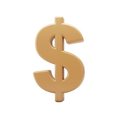 Obraz premium Perfect for financial, business, and monetary-themed projects, conveying prosperity, trade, or investment concepts. Gold Dollar Sign