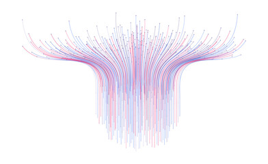 Technology background. Big data visualization concept. Information artificial neural network