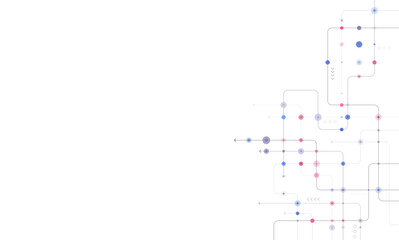 Digital technology background. Concept with technology line. Circuit board background technology