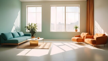 Fototapeta premium interior modern design room 3d