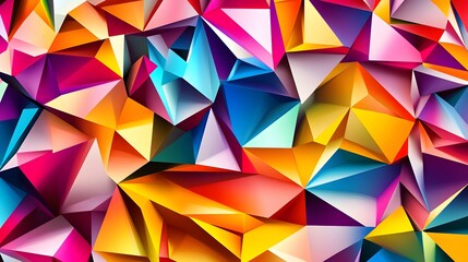 Obraz premium Abstract Colorful Geometric Triangles Background