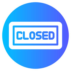 closed gradient icon