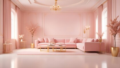 interior modern design room 3d