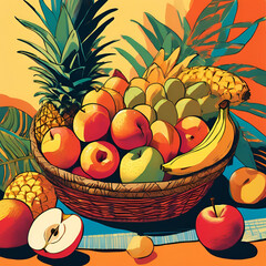 Ilustração de frutas