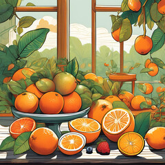 Ilustração de frutas