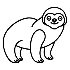Obraz premium Chill Sloth Outline