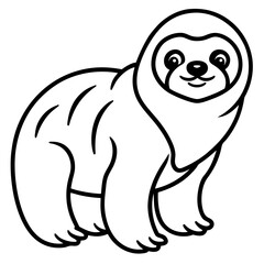 Chill Sloth Outline