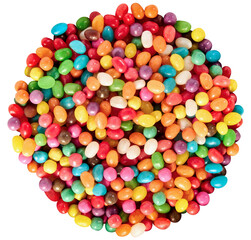 Obraz premium colorful and rainbow sweet candies on isolated background,PNG