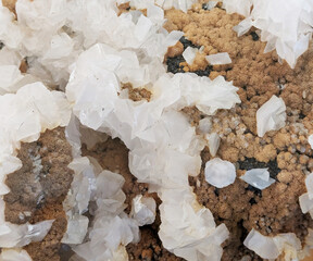 gypsum mineral crystal isolated