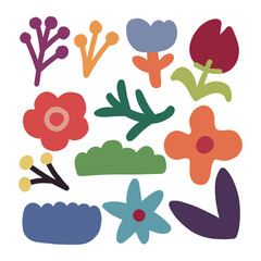 Flower minimalist design vector illustration