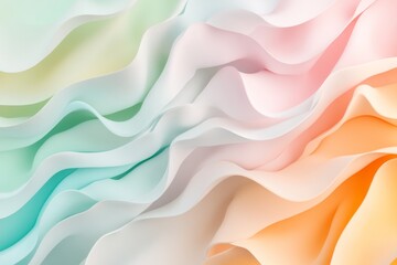 Obraz premium Abstract pastel wavy folds