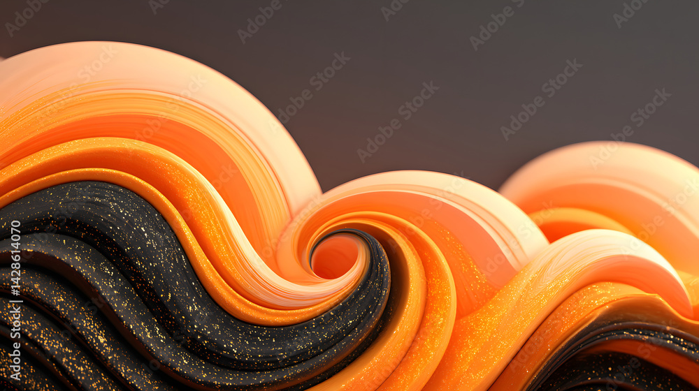 Poster dynamic fluid color gradient background, abstract kv main visual business ppt background