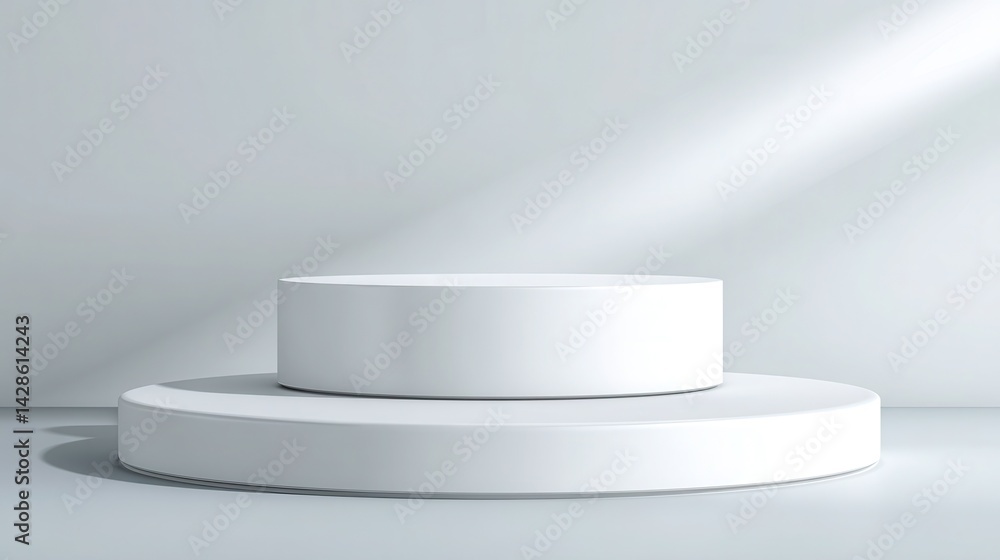 Aufkleber a stunning image of modern white product stage display scene 3d podium png background of minimal geo