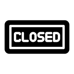 closed glyph icon