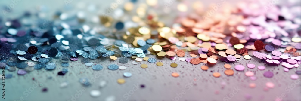 Aufkleber colorful confetti scattered on a pastel background creating a vibrant and festive atmosphere for cel