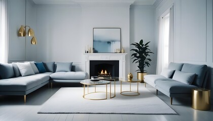 interior modern design room 3d