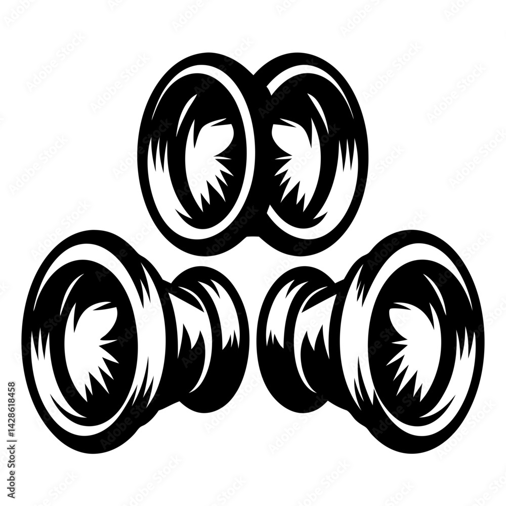 Poster abstract geometric circular shapes creating a dynamic and captivating visual pattern