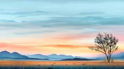 Obraz premium a tree in the middle of a field