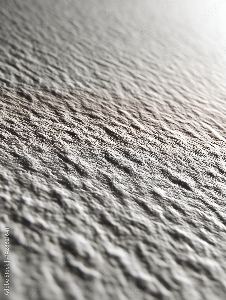 Poster Close-up View of Embossed Paper Texture Highlighted by Soft Lighting in a Serene Environment