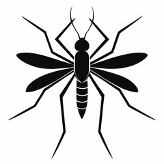 Clean and Bold Mosquito Silhouette
