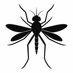 Clean and Bold Mosquito Silhouette