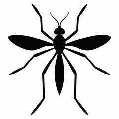 Clean and Bold Mosquito Silhouette