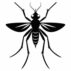 Clean and Bold Mosquito Silhouette