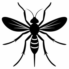 Clean and Bold Mosquito Silhouette