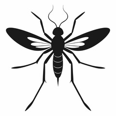 Clean and Bold Mosquito Silhouette