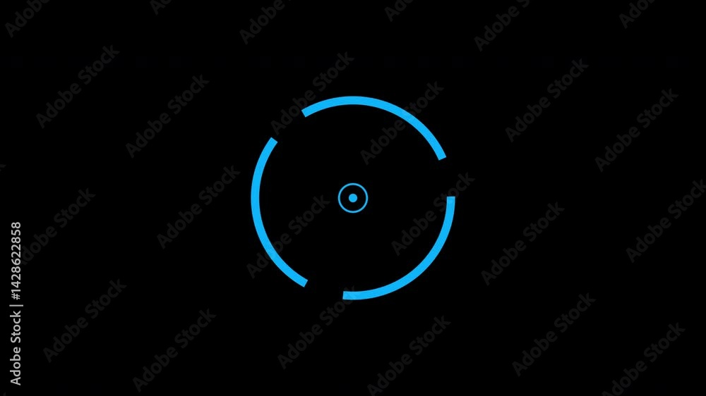 Poster futuristic target locking hud circle animation
