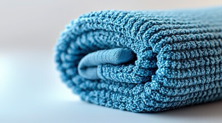 Soft and Textured Turquoise Towel Roll, Perfect for Spa, Yoga, or Bath Décor