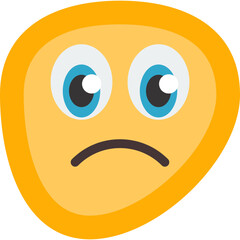 Sad Face Flat Icon