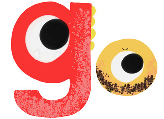  alphabet little monster concept a to z