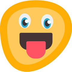 Winking Face Flat Icon