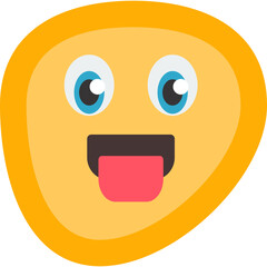 Obraz premium Embarrassed Face Flat Icon