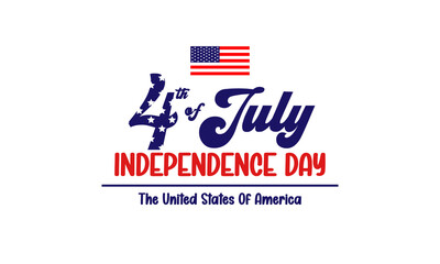 Happy Fourth of July Independence day USA Background Design Vector illustration