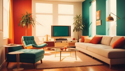 interior modern design room 3d