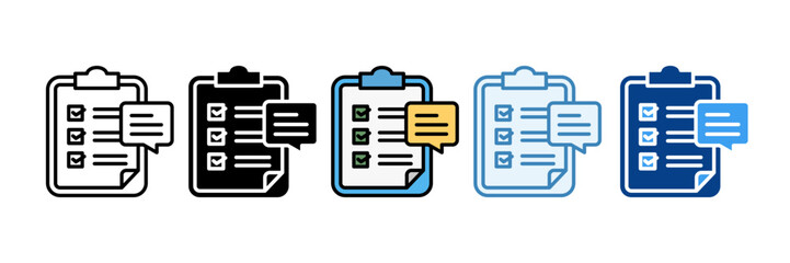 Evaluation  Icon Set Multiple Style Collection