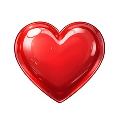 Fototapeta premium A Shiny Red Heart Symbol: Love, Romance, and Affection Illustrated