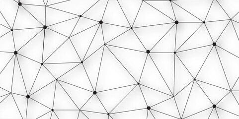 Obraz premium black network. futuristic connection technology background with dots and lines for desktop. Structure molecule and communication. Template for science technology presentation, Vector illustration. 