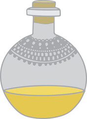 vector illustration of a bottle with lace