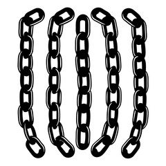 Four Chains with Rounded Rectangular Links in a Striking Graphic Design
