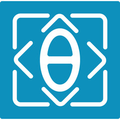 Theta Icon Flat Icon