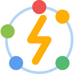 Electric Field Flat Icon